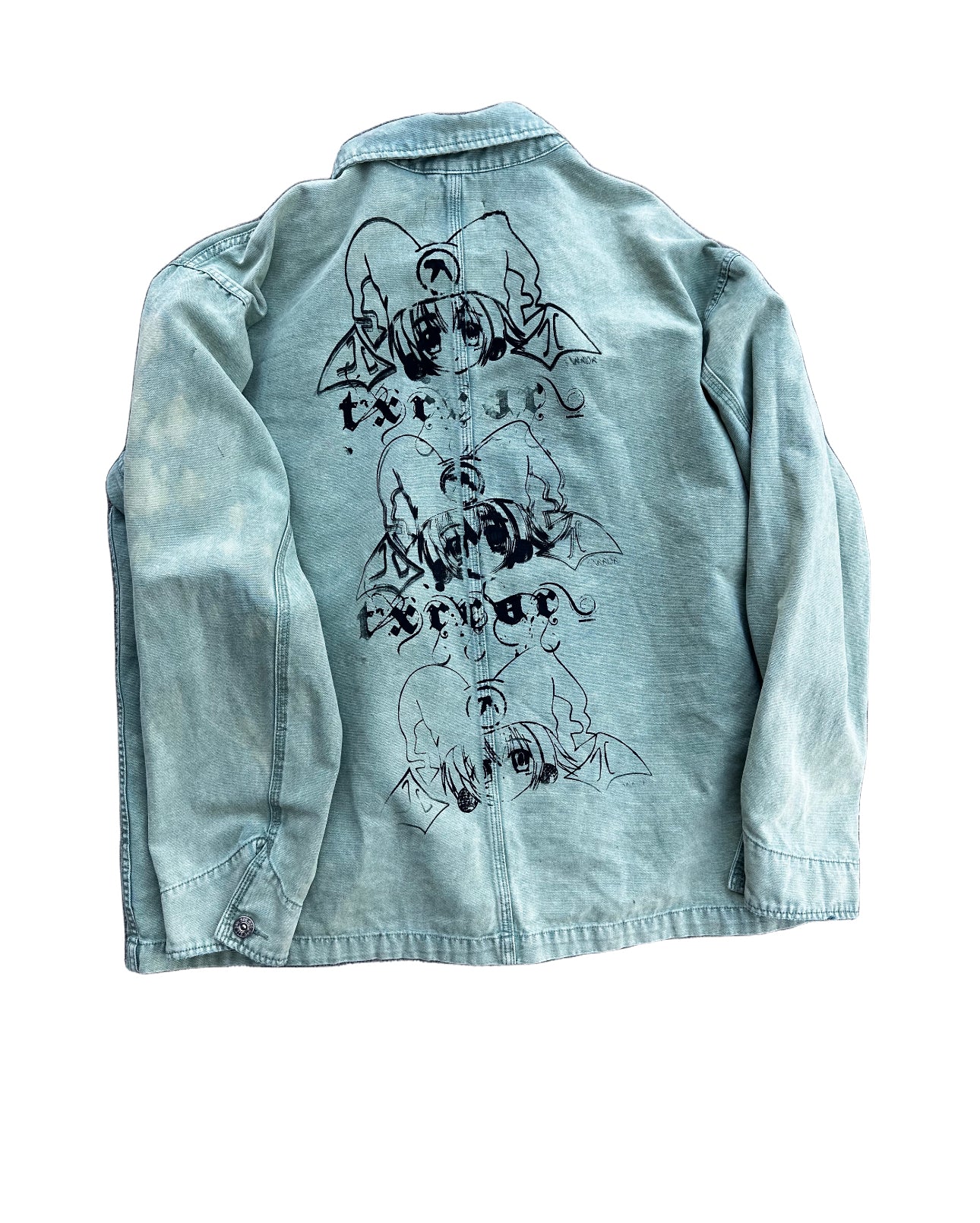 TXRROR GREEN DENIM CHORE COAT